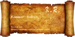 Kammer Robin névjegykártya